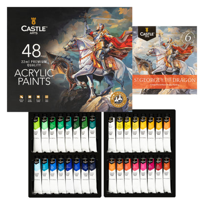 48 Teiliges Acrylfarben Set