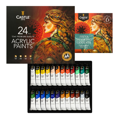 24 Teiliges Acrylfarben Set