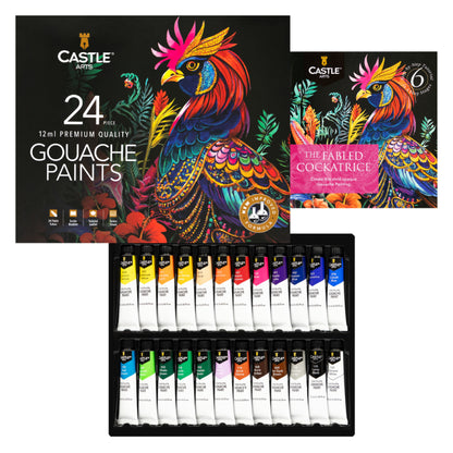 24 Teiliges Gouache-Farbset