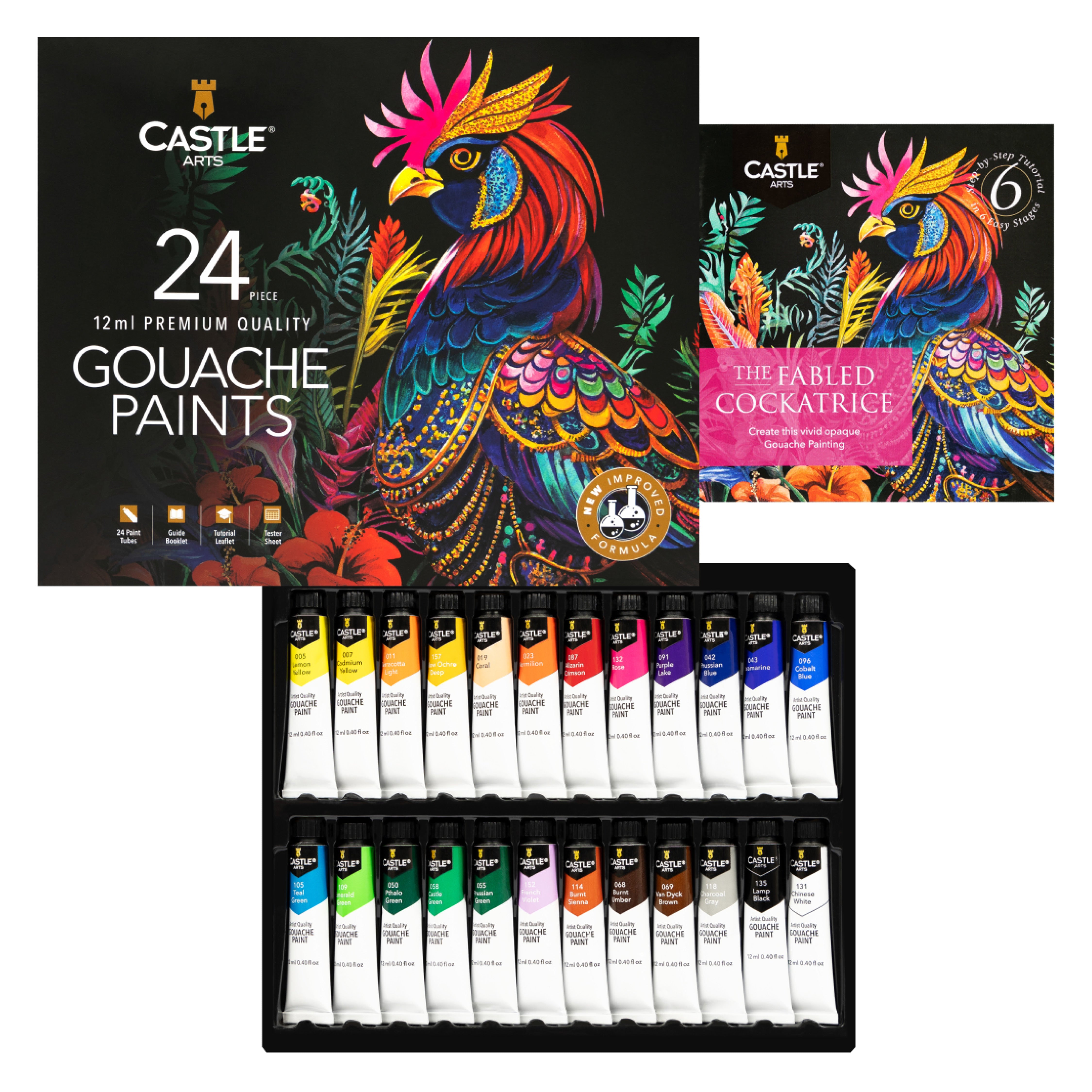 24 Teiliges Gouache-Farbset
