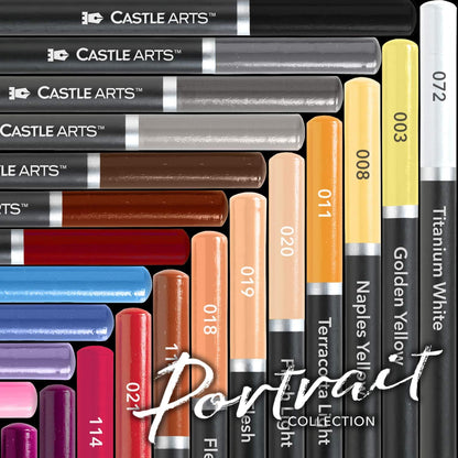 48 Piece Portrait & Seascape Coloured Pencils Palette Bundle