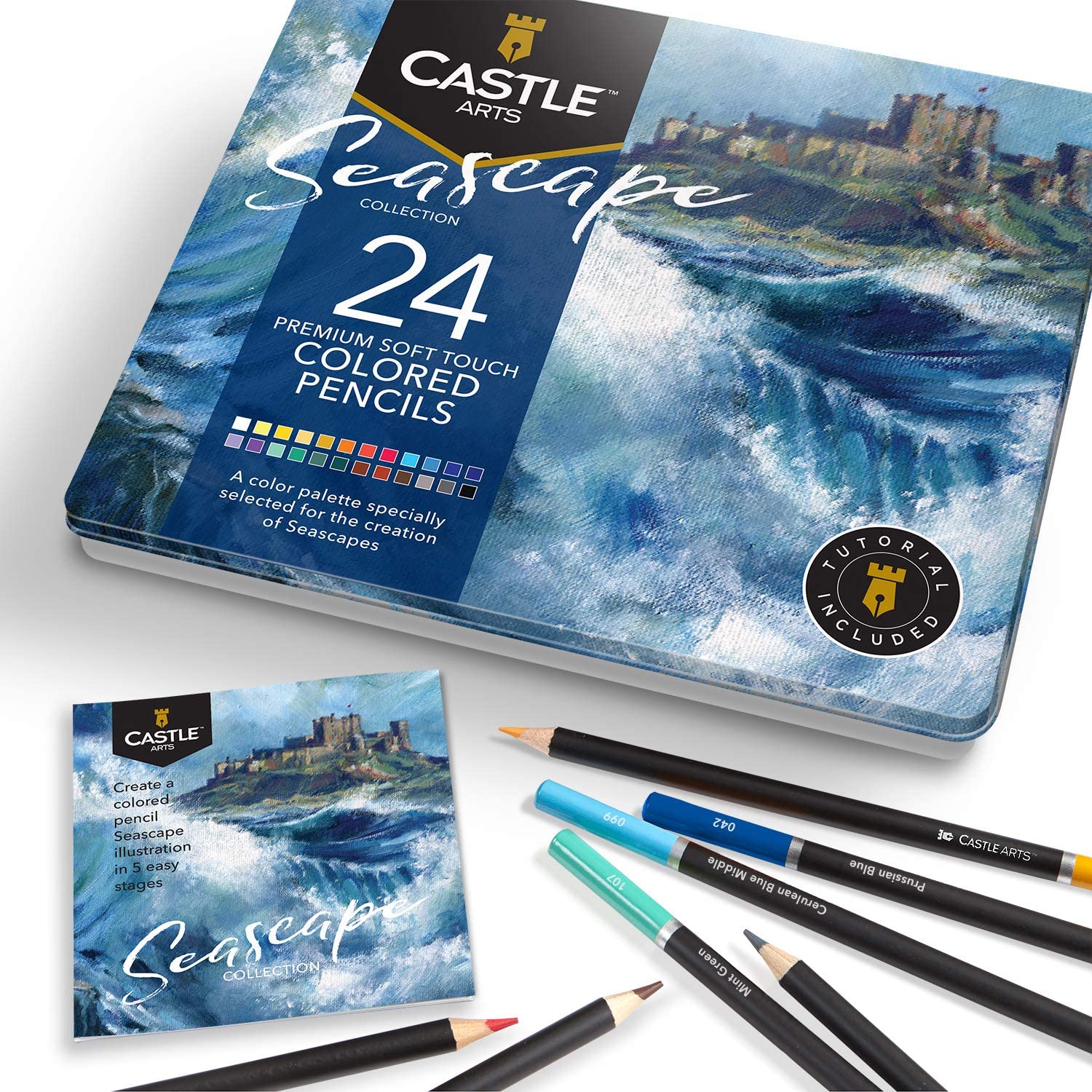 Balíček palet s 48 kusy Seascape & Botanical Color Pencils