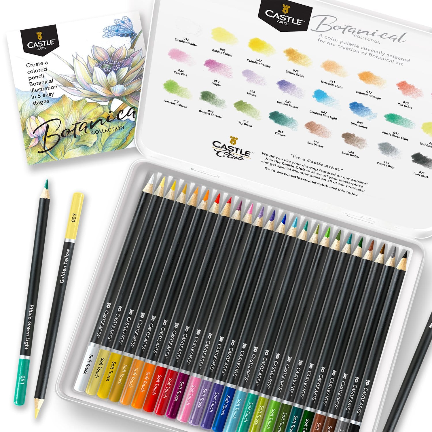 48 Pièces Crayons De Couleur Portrait Et Botanique Palette Ensemble