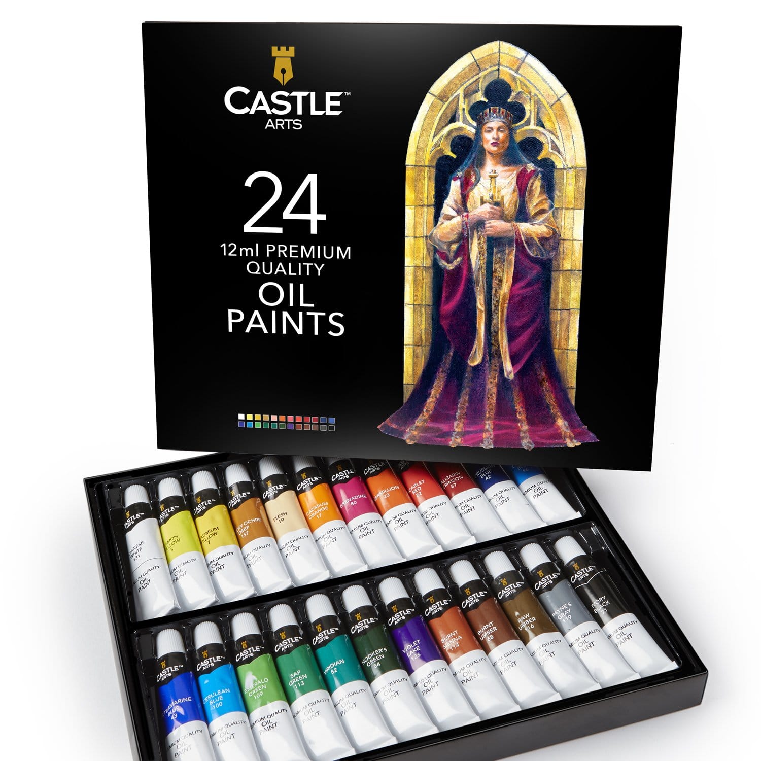 24 Piece Oil Paint Set